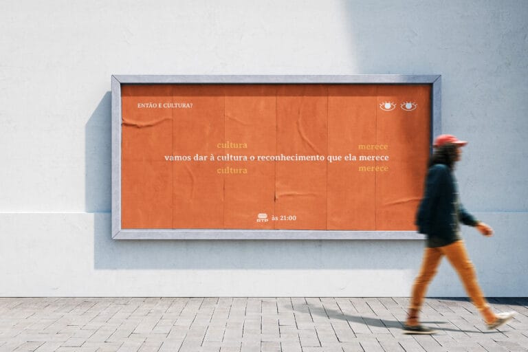 Projetos 5 billboard mockup laranja